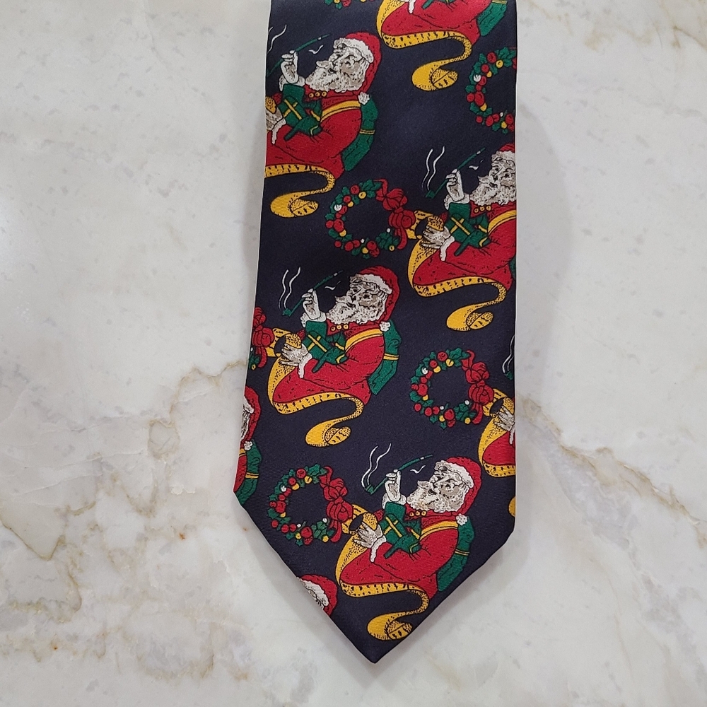 Christian Dior Santa Silk Tie Christmas - Picture 2 of 15